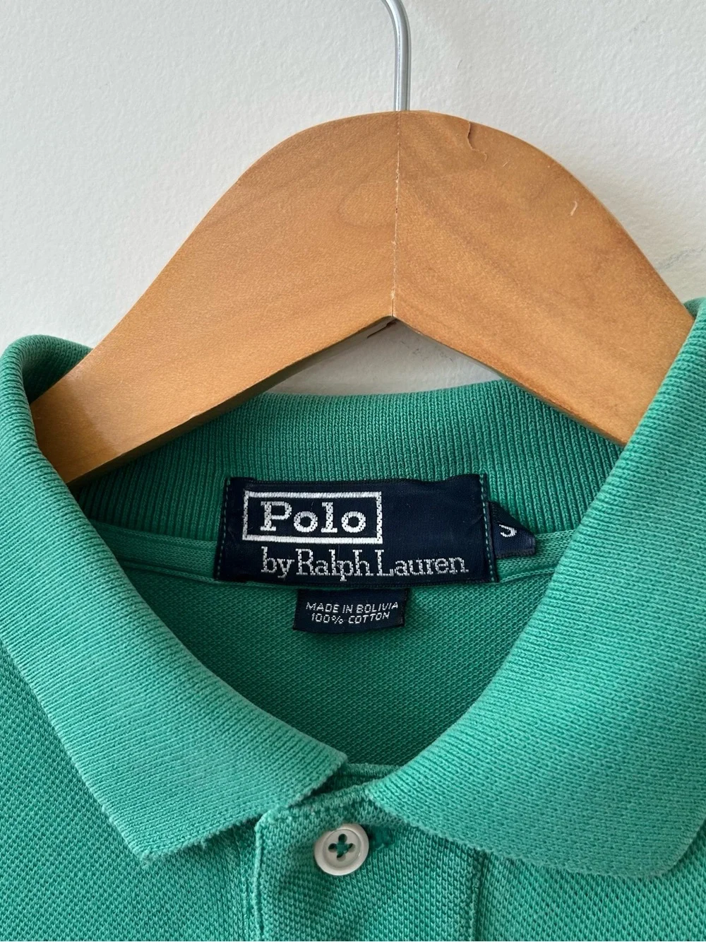 Polo Ralph Lauren Shirt Mens Size Small Green Cotton Hi Low Hem Short Sleeve